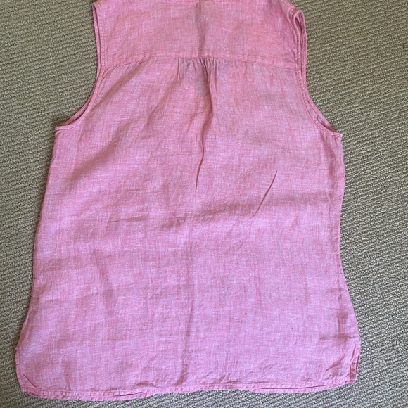 Talbots Pink Linen Tank Blouse size XS - Picture 3 of 5
